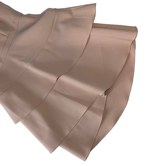 BCBGMaxazria Blush Pink Key Hole Tiered Mini Dress Size 4 - Picture 8 of 13